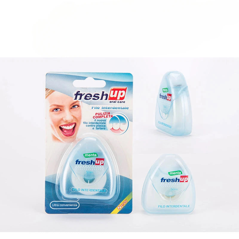 15M Dental Floss Portable Floss Flat Line Tooth Keychain Mint Flavor Floss Cleaning Oral Care Tool