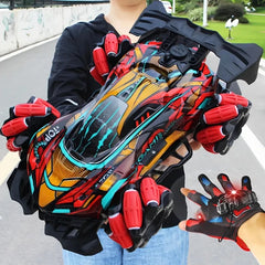 2.4G Glove Gesture Radio Remote Control Spray Stunt Car 4WD Electric Children Toys