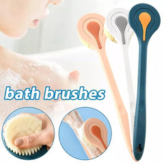 Long Handle Bath Brush Soft Hair Bath Brush Back Ball Brush Bathroom Body Brushes Mud Back Scrubber