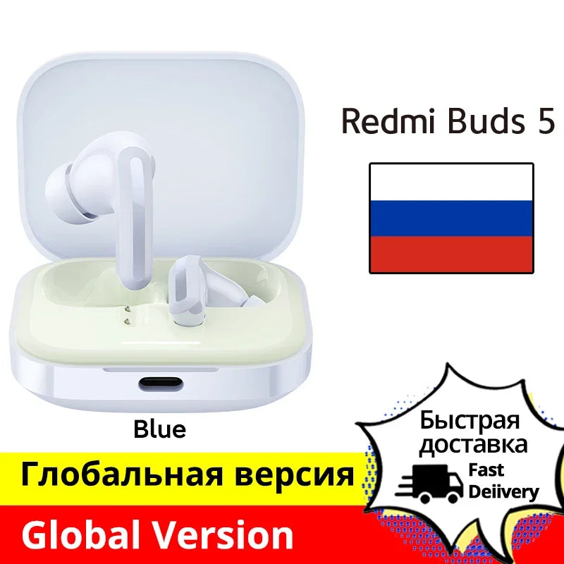 Xiaomi Redmi Buds 5 Global Version AI Noise Reduction for Calls Up to 40 Hours Long Battery Life TWS Earbuds