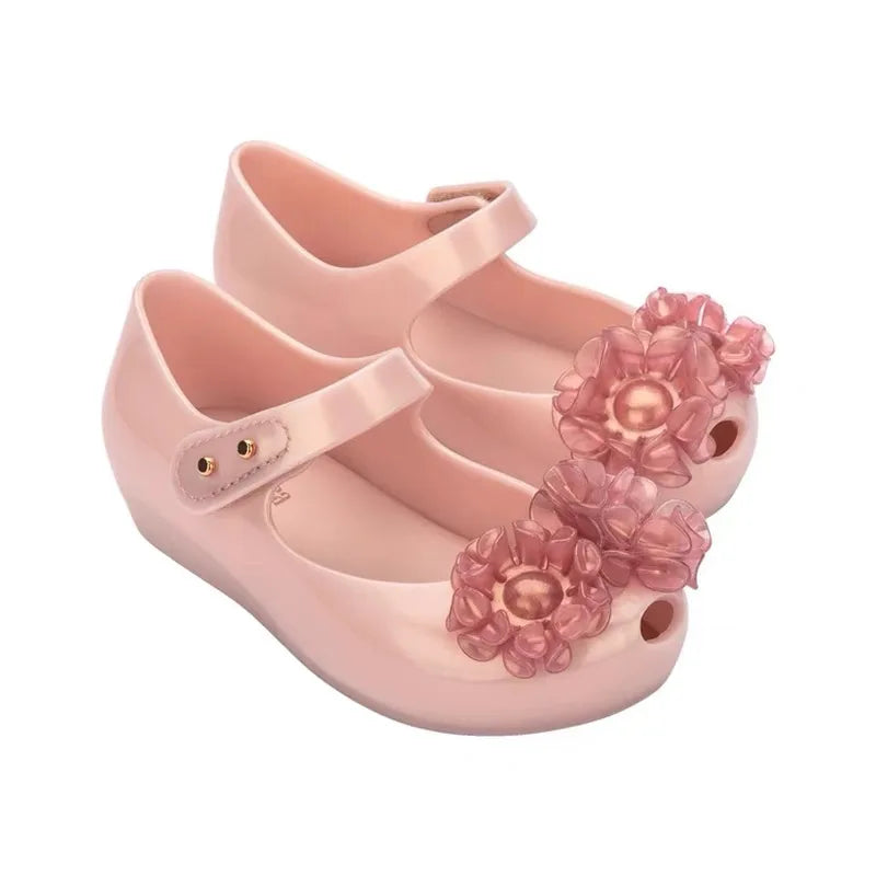 Mini Melissa Summer New Children Shoes Girls Princess Shoes Glitter Children Baby Dance Shoes Casual Toddler Girl Sandals