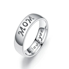 I LOVE YOU Titanium Steel Ring DAD MOM SON DAUGHTER Couple Ring