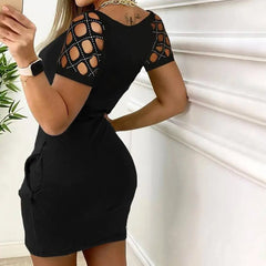 Summer Slim Fit Short Skirt Elegant Pullover Female Midi Dresses