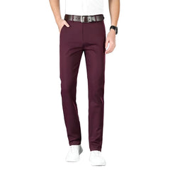 Spring Autumn Men's Casual Pants Man Slim Fit Chinos Fashion Trousers