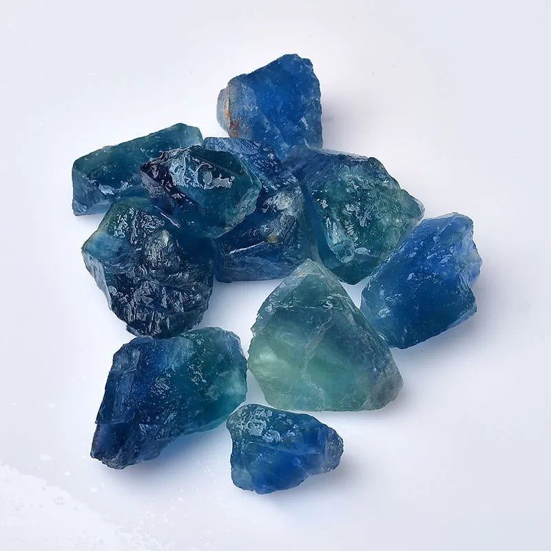 Natural Blue Fluorite Crystal Stone