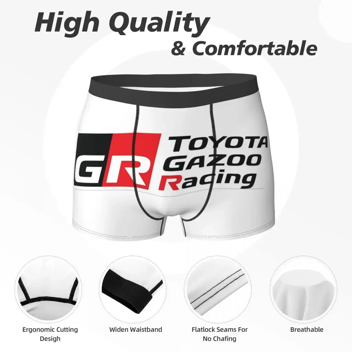 Boxer Underpants Shorts GR Logo Gazoo Racing GR Sport (1) Panties Men Ventilate Underwear for Homme Man Boyfriend Gift