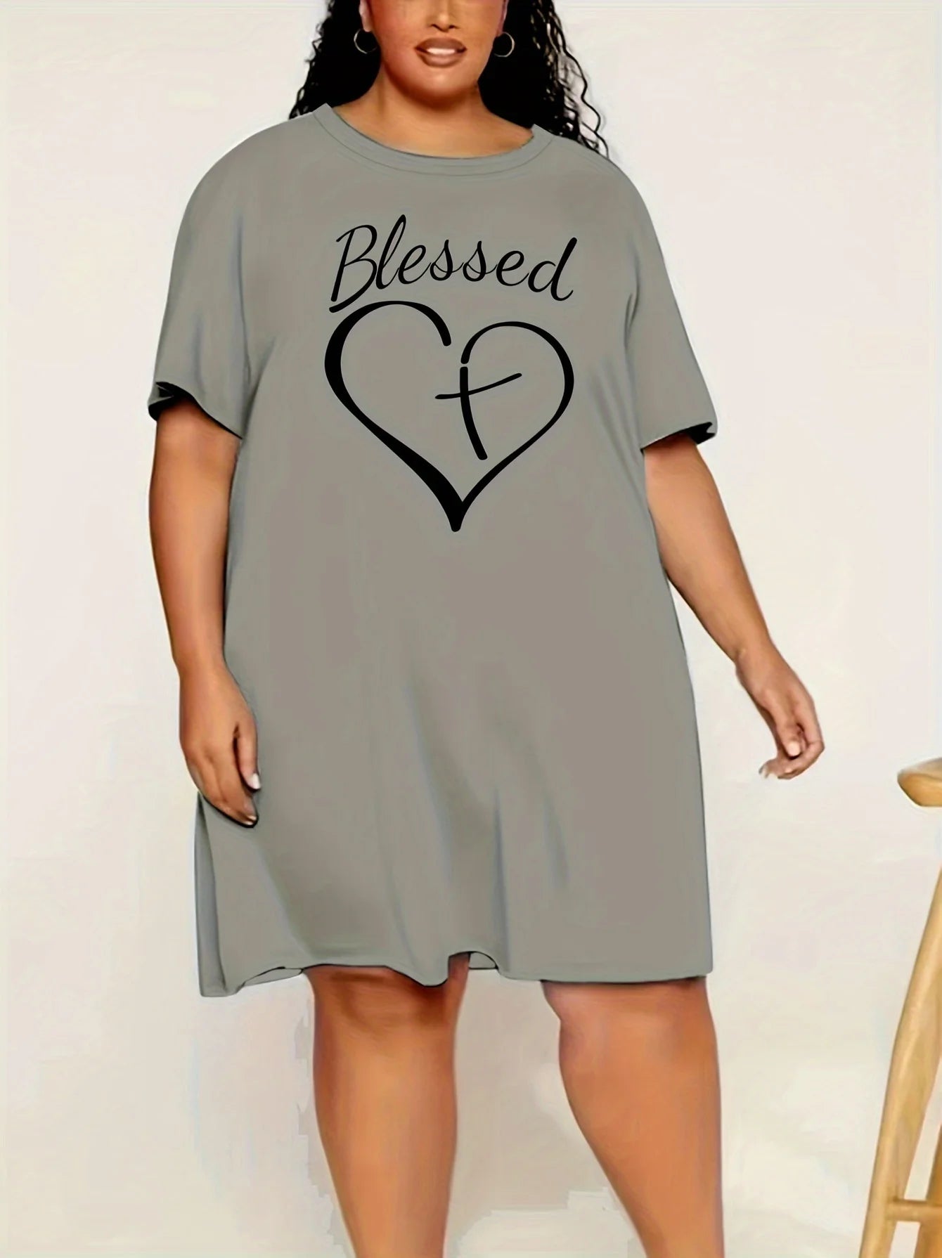 Women's Loose Homewear Plus Size Nightgown Stretch Dresses