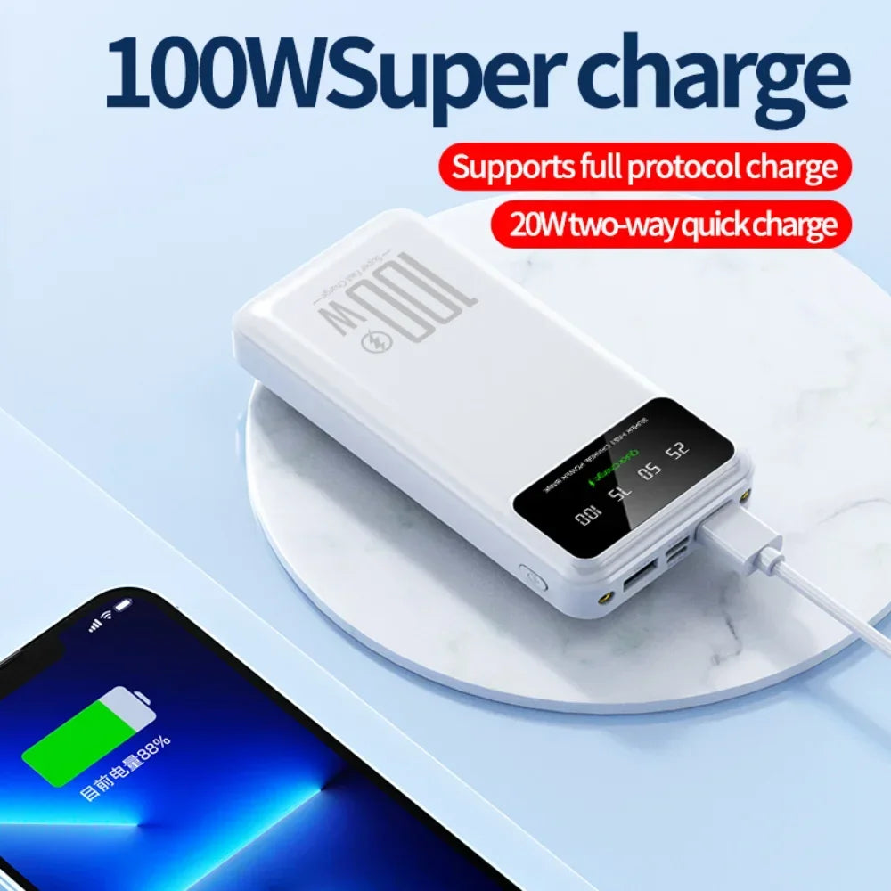 Xiaomi 50000mAh High Capacity 100W Fast Charging Power Bank Portable Charger Battery Pack Power bank for iPhone Huawei Samsung