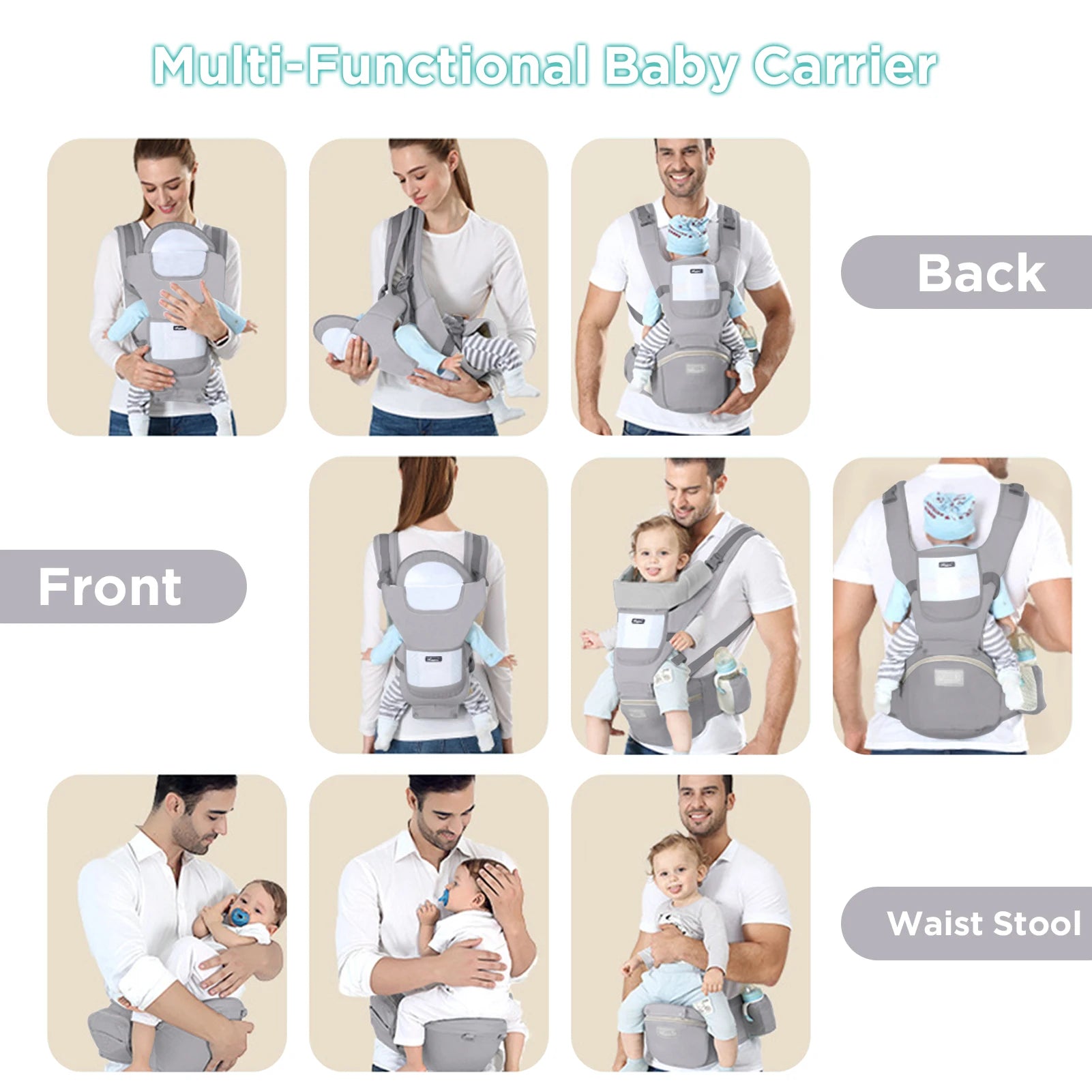 Newborn To Toddler Multi-use Before and After Kangaroo Bag Accessories