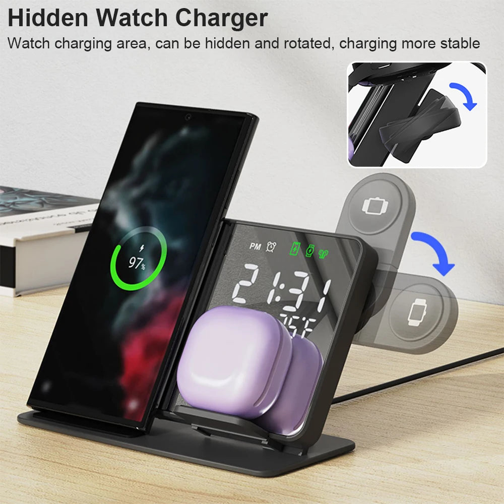 3 in 1 Wireless Charger For Samsung Galaxy Watch 6 5 Pro Fast Charging Station