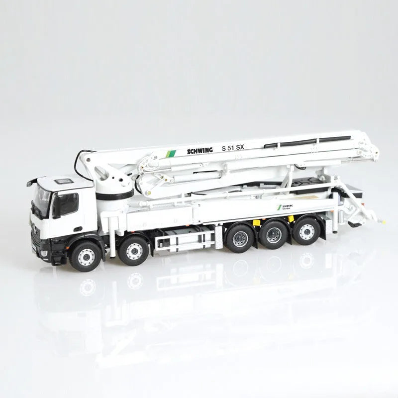 Arocs 8x4 Schwing S51 SX Cement Pump Truck Alloy Engineering Model Metal Die-Cast Toy Adult Fans Collection Gift