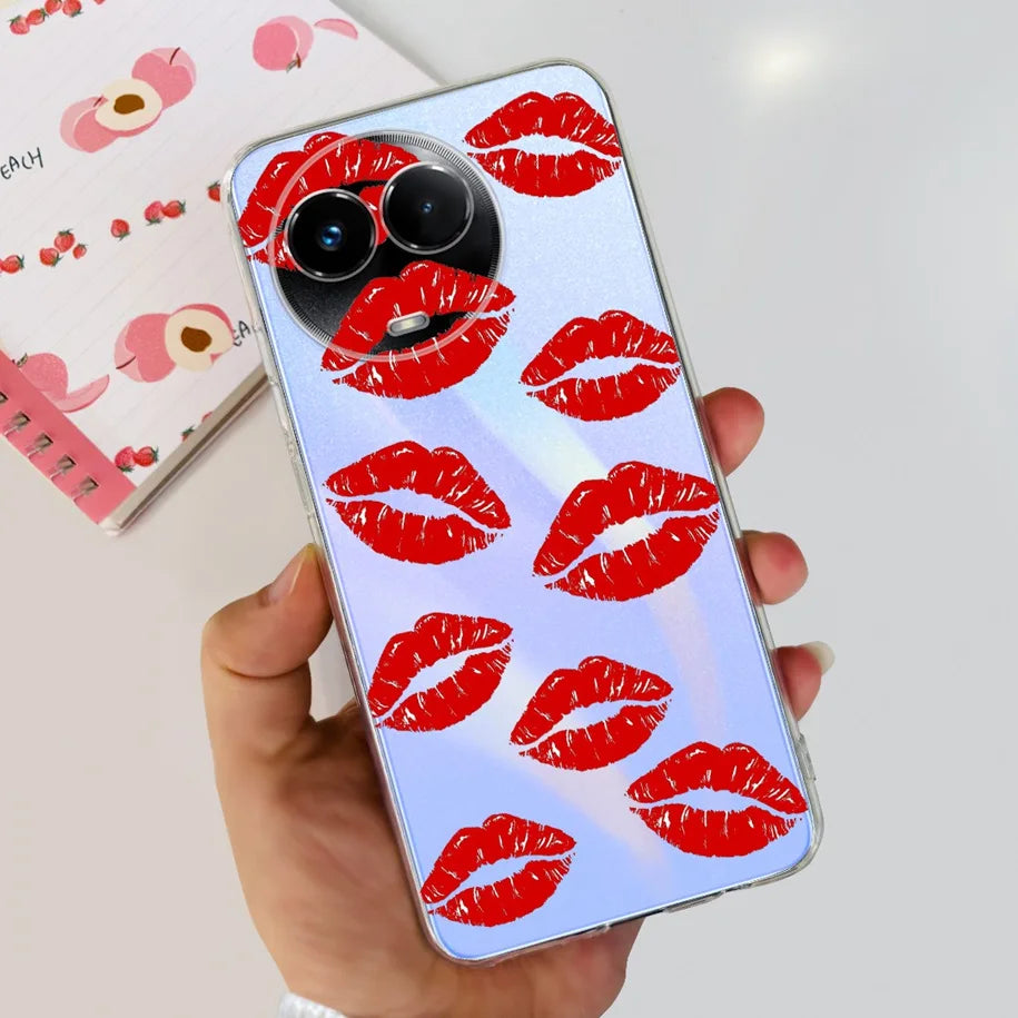 For Realme 11X Case RMX3785 Luxury Marble Butterfly Cover