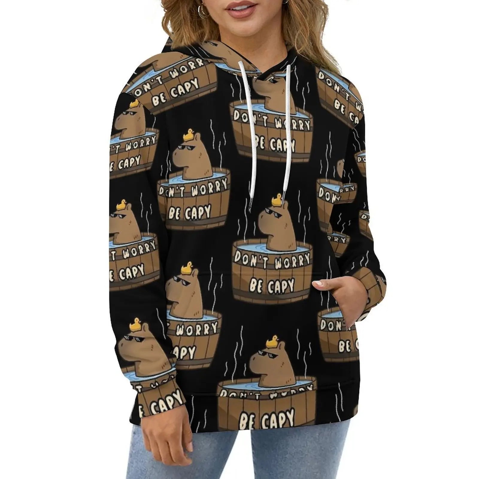 Women's Long Sleeve Street Fashion Design Loose Oversized Sweatshirts