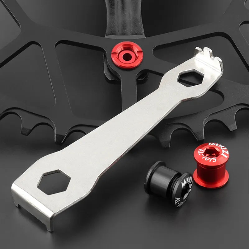 MUQZI MTB Road Bike Chainring Screw Wrench Chainwheel Plate Bolts key Cycling Repair Removing Install Tool