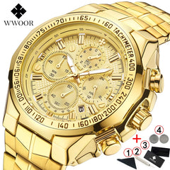 Relogio Masculino WWOOR Mens Watches  Top Brand Luxury Wrist Watches For Men