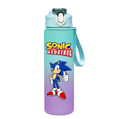 Sonic The Hedgehog 750ml Gradient Color Plastic Straw Cup Portable Outdoor Sports Large Capacity Cartoon Childrens Drinking Cup