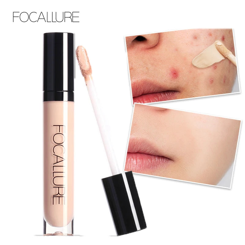 FOCALLURE Face Concealer Full Coverage Oil Control Base Waterproof Moisturizing Liquid Foundation