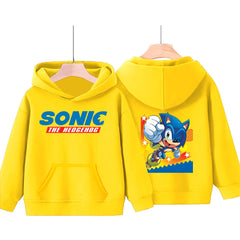 Sonic The Hedgehog 3 Hot Cartoon Sweatshirt Autumn New Children Hoodies Casual Trendy Boys Girls Y2K Clothes Kids Loose Pullover