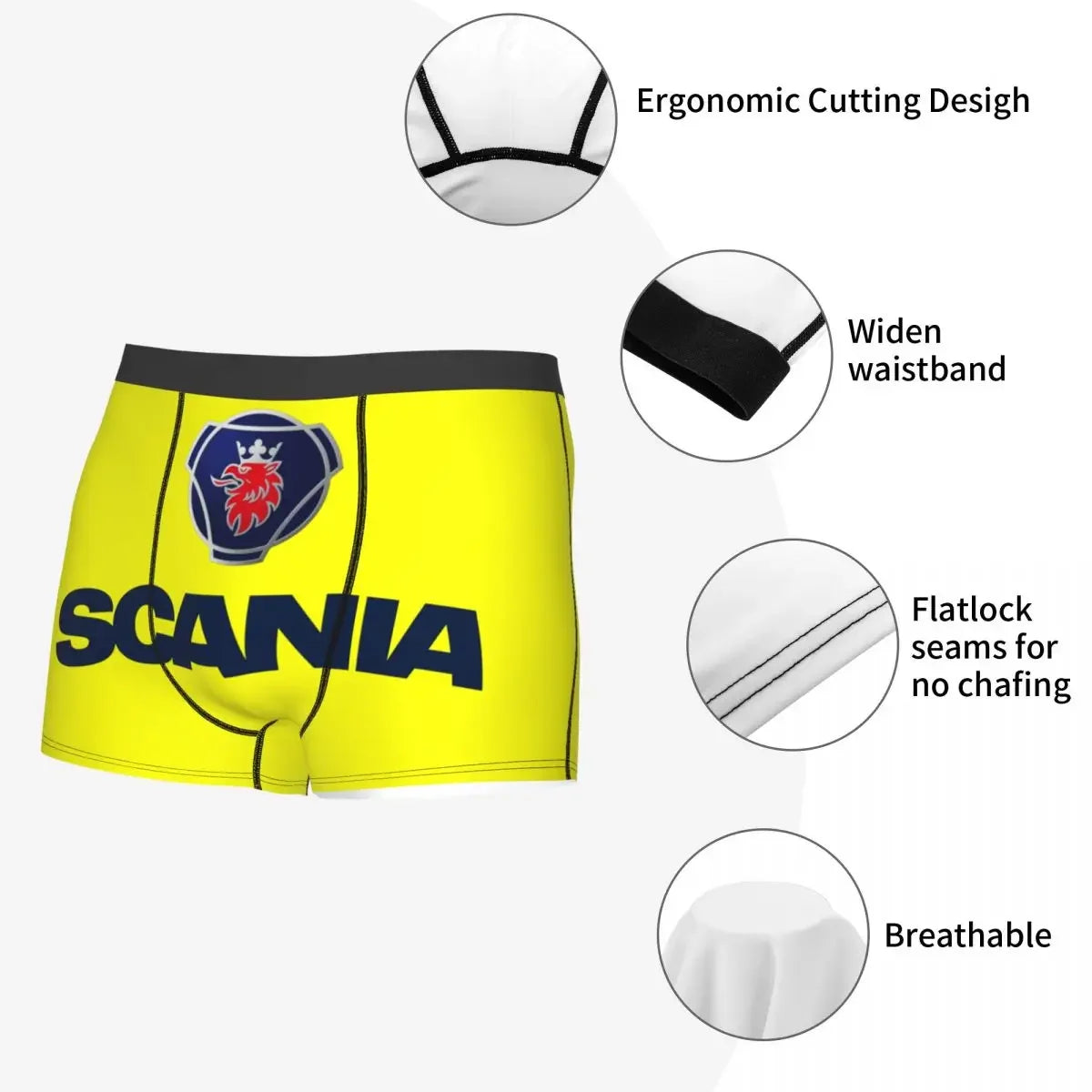 Custom Swedish Saabs Scanias Boxer Shorts For Homme 3D Printed Automobile Trucks Underwear Panties Briefs Soft Underpants