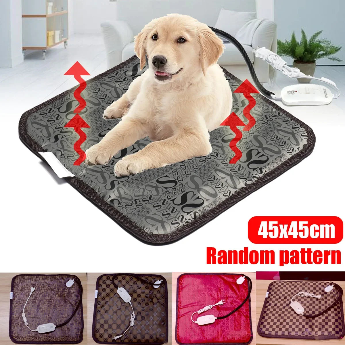 Pet Dog and Cat Electric Heated Blanket  Winter Warm Carpet Animal BlanketHousehold Beer Brewing Fermentation Heating Pad