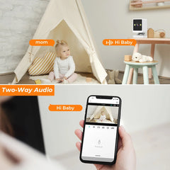 BESDER 2MP IP WiFi Camera Wireless Baby Monitor AI Tracking 1080P Surveillance Camera