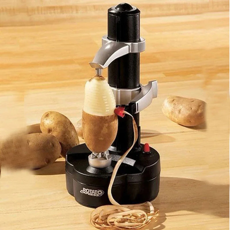 Electric Spiral Apple Peeler Cutter Slicer Fruit Potato Peeling Automatic Battery Operated Machine