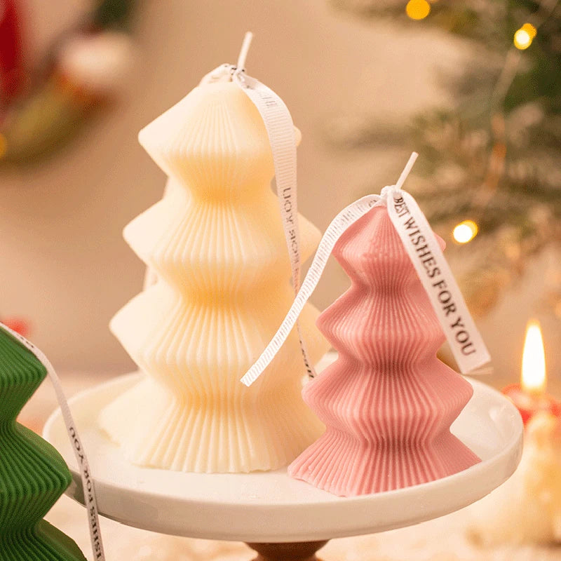 Mini Christmas Tree Candles Best Smelling Holiday Candles Festive Home Decoration Soywax Scented Candle