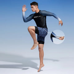 Men‘s Rash Guard Surfing Diving Suits Swimwear Long Sleeve Suit Swimming Surf Clothing