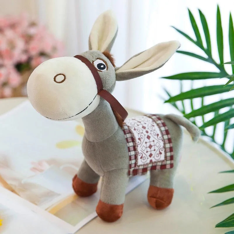 Creative Stuffed Donkey Doll Cute Animal Soft Plush Toy for Children Birthday Gift Decor Home