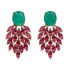 Cute Pink Green Women's Earrings Small Teardrop Stud Earrings