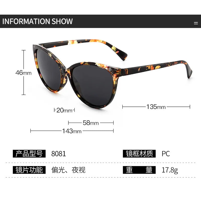 New Fashion Cat Eye Polarized Sunglasses Women & men