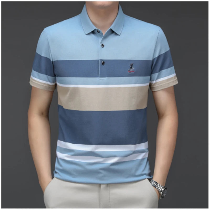 Summer New Men Polo Shirt High Quality brand cotton Short Sleeve men's polo shirt