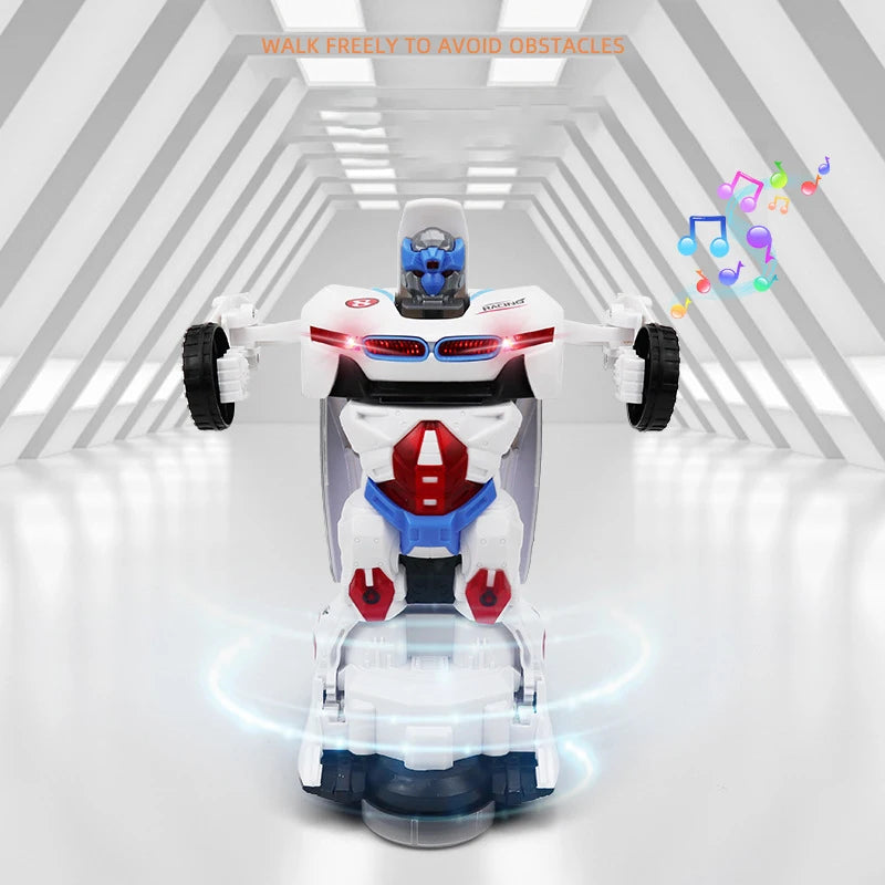 Creative Transformation Rotating Car Robot Toys Funny Electric Universal Toy Car Model Children's Puzzle Toys Boys