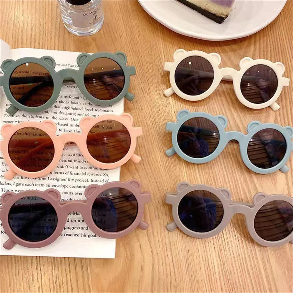 Fashion Children Sunglasses Classic Round Cute Bear Cartoon Sunglasses Girls Boys Kids Sun Glasses UV400 Eyewear Baby Glasses