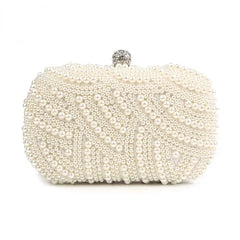 Pearl Clutch Bags Women Purse Ladies white Hand Bags Evening Bags for Party Wedding black Shoulder Bag