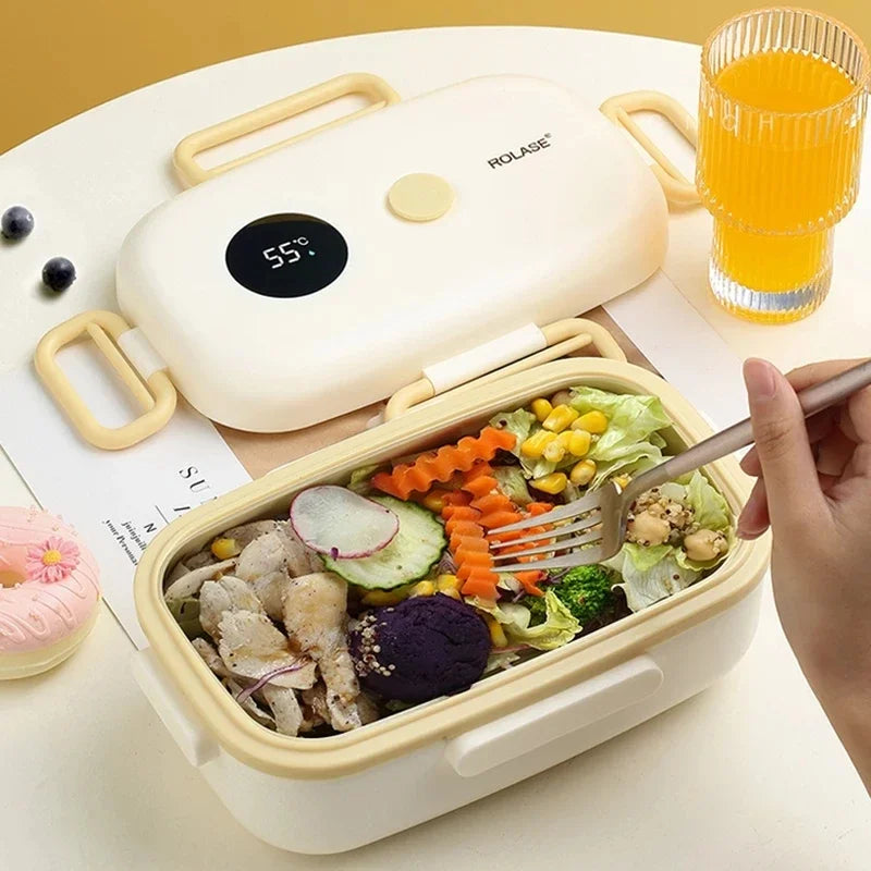 New Thermal Insulation Lunch Box For Men Women Kids Intelligent Display Temperature Bento Food Box Plastic Containers