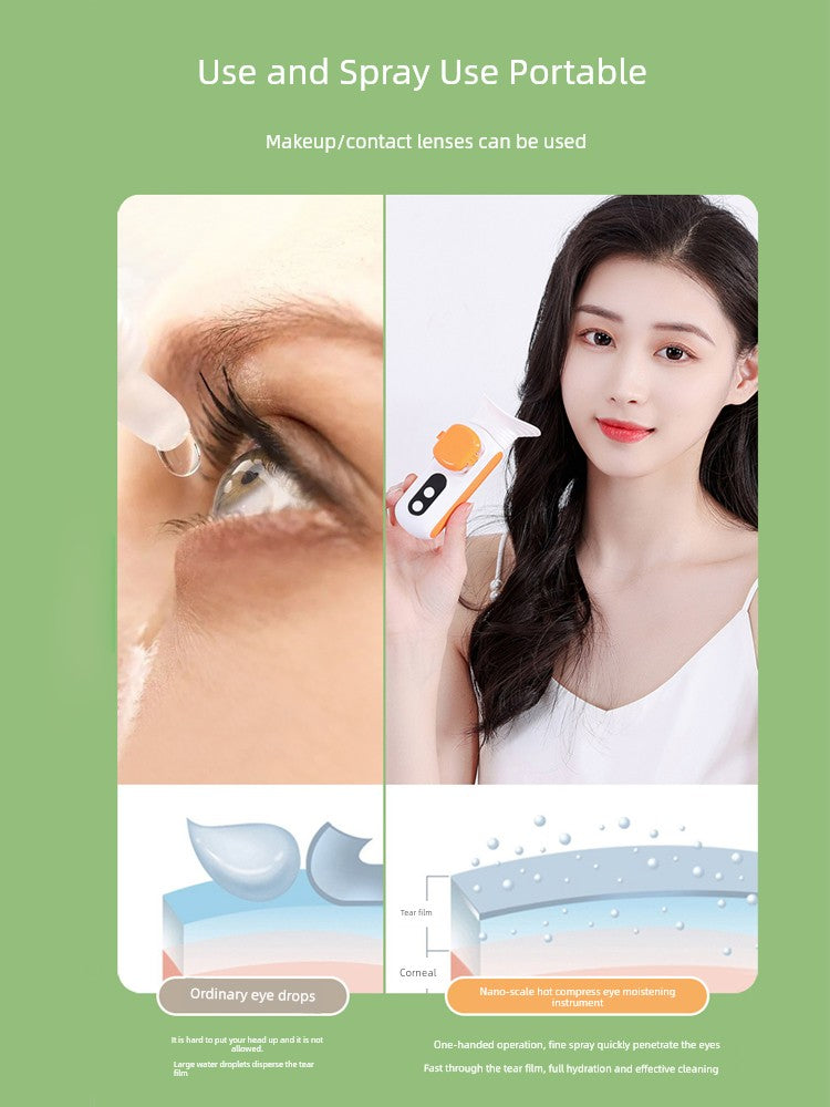 Eye Moisturizing Instrument Hot Compress Eye Nebulizer Nano Spray Dry Eye Washing  Gadget