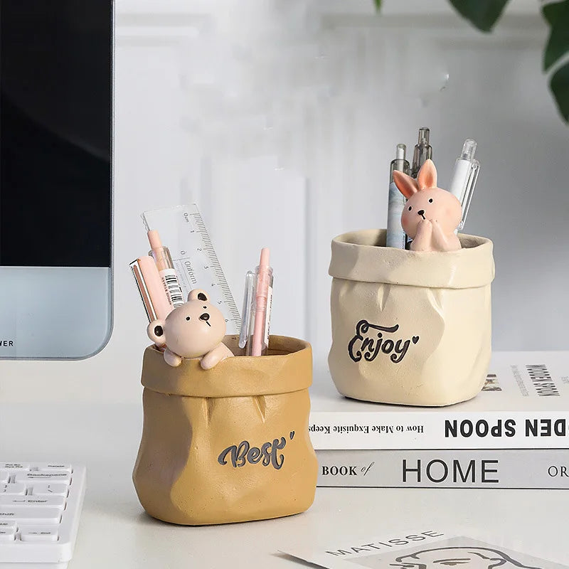 animal Craft Kawaii Multifunction  Pen Holder Pens stand Pencil Holders for Desk