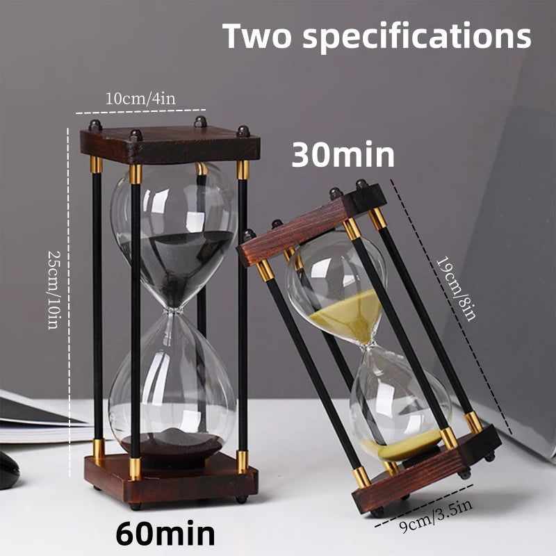 Metal Sand Timer Sandglass Clock,Time Management Tools for Kitchen Home Office Desk Decor