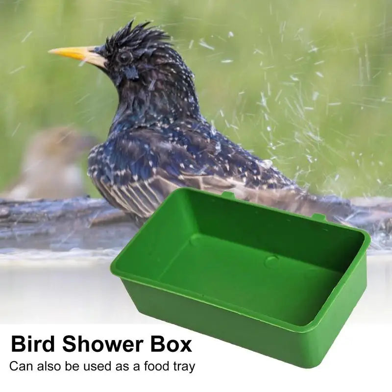 Bird Baths Tub Parrot Cage Bathing Box Small Bird Birdbath Tub Parrot Bath Supplies Room Feeder Bird Accessories Pet Products