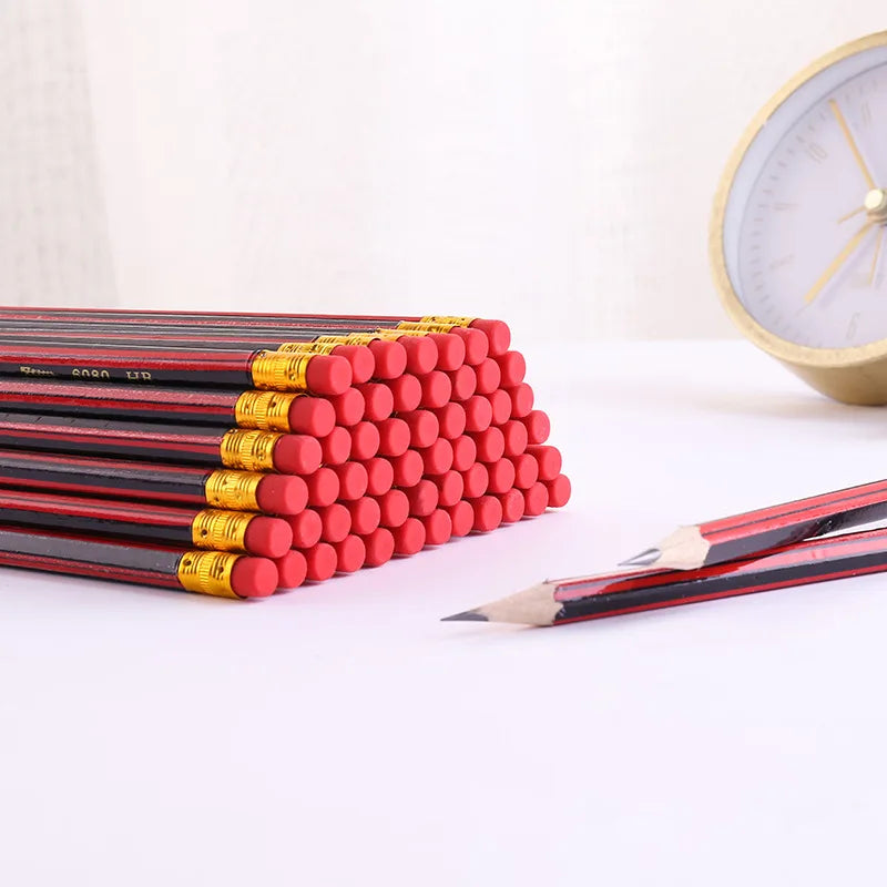 5pcs Hb Standard Pencil Classical Wood Lead-Free Quality Child Student Learning Stationery School Office Supplies Pencil