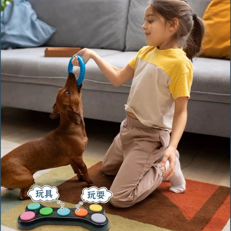 Audio Recording Button Integrated Soundboard Voice Machine Dog Cat Puzzle Intelligent Toys