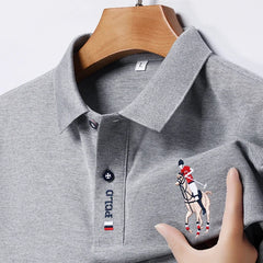 Men's Embroidered Casual Fashion Short Sleeved POLO Shirt