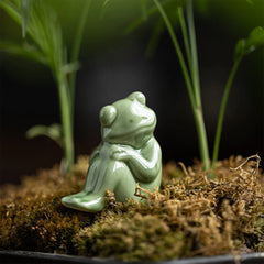 Landscape Ceramic Frog Ornaments Frog Animals Model Home Décor for Office Bookshelf Table Courtyard