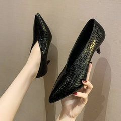 Single Shoes Women All-match Retro Women's Thick Heel Spring