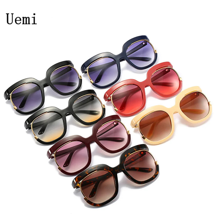 Fashion Round Oversized Sunglasses For Women Men Retro Designer Ladies Sun Glasses