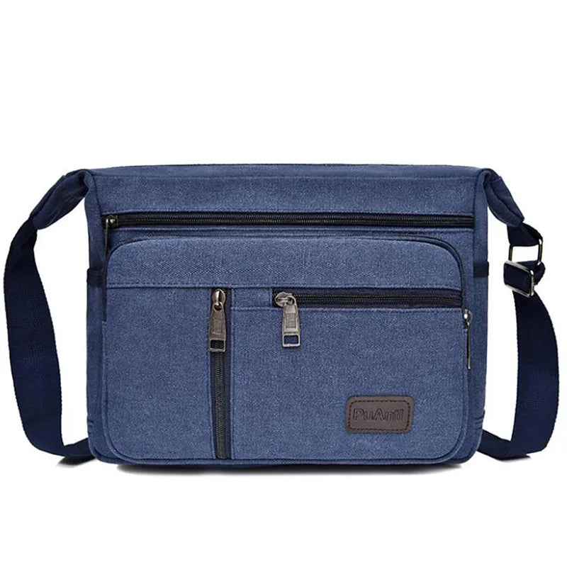 Men's Vintage Canvas Bag Men Casual Crossbody Bag For Men Messenger Bag Man Travel Shoulder Bags