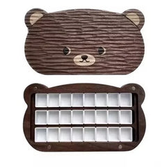 Walnut Watercolor Paint Box Portable Wooden Professional Paint Palette 36/72 Colors Empty Storage Tray Art Painting Supplies