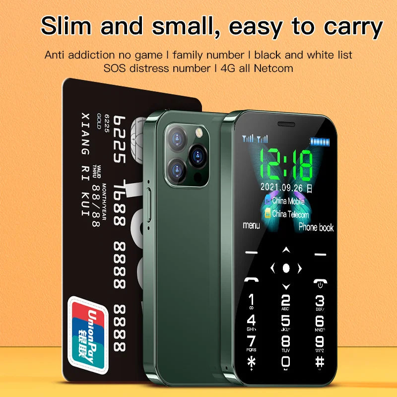 SOYES D13 Original Mobile Phone Dual SIM 4G LTE Mini Cellphone Student 900mAh Type-C SOS Small Mobile Phone