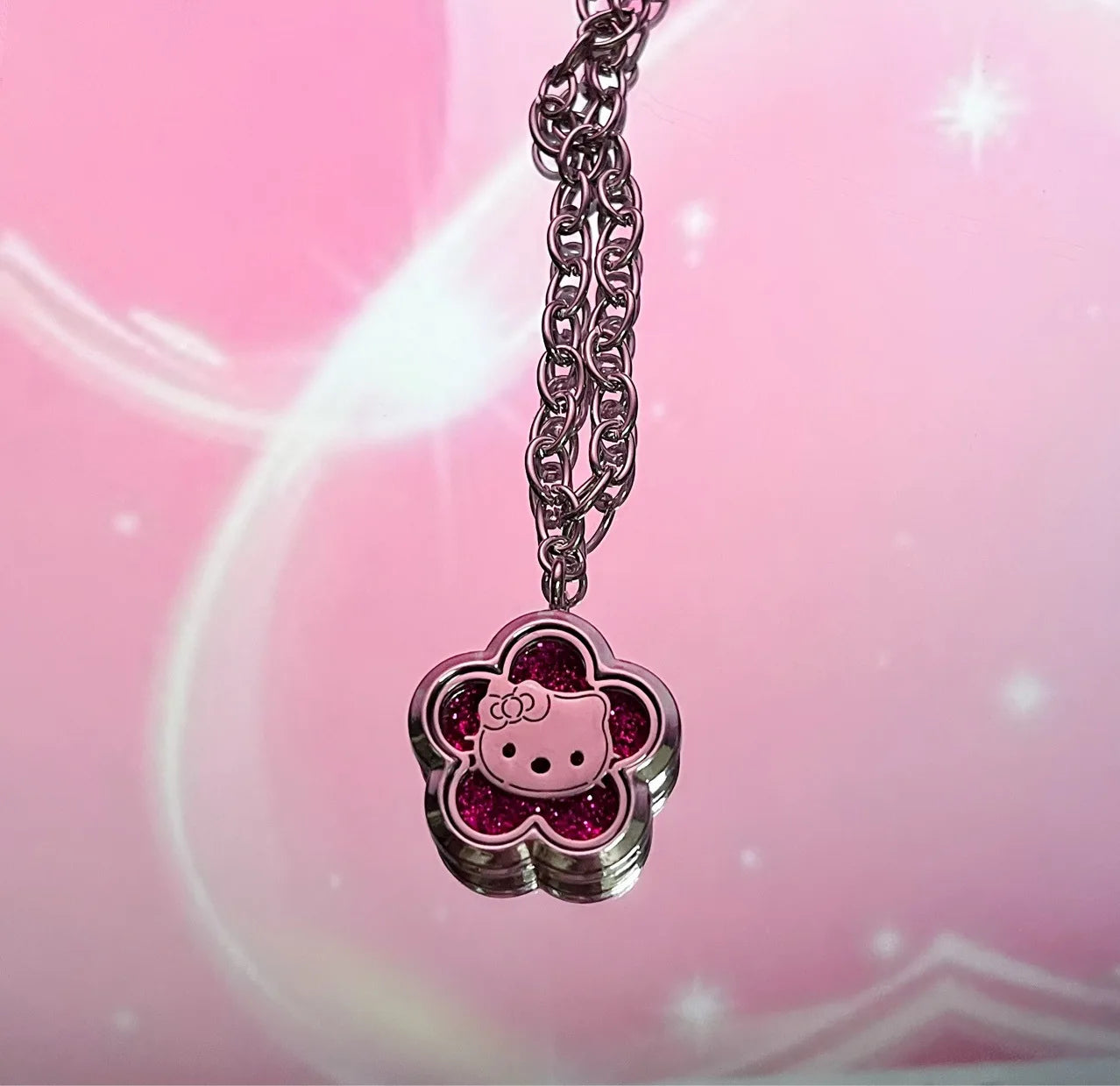 2252105 Sanrio Kawaii Hello Kitty Anime Pendant Cute Cartoon Kitty Kids Chain Simple Elegant Necklace Women Jewelry Gift